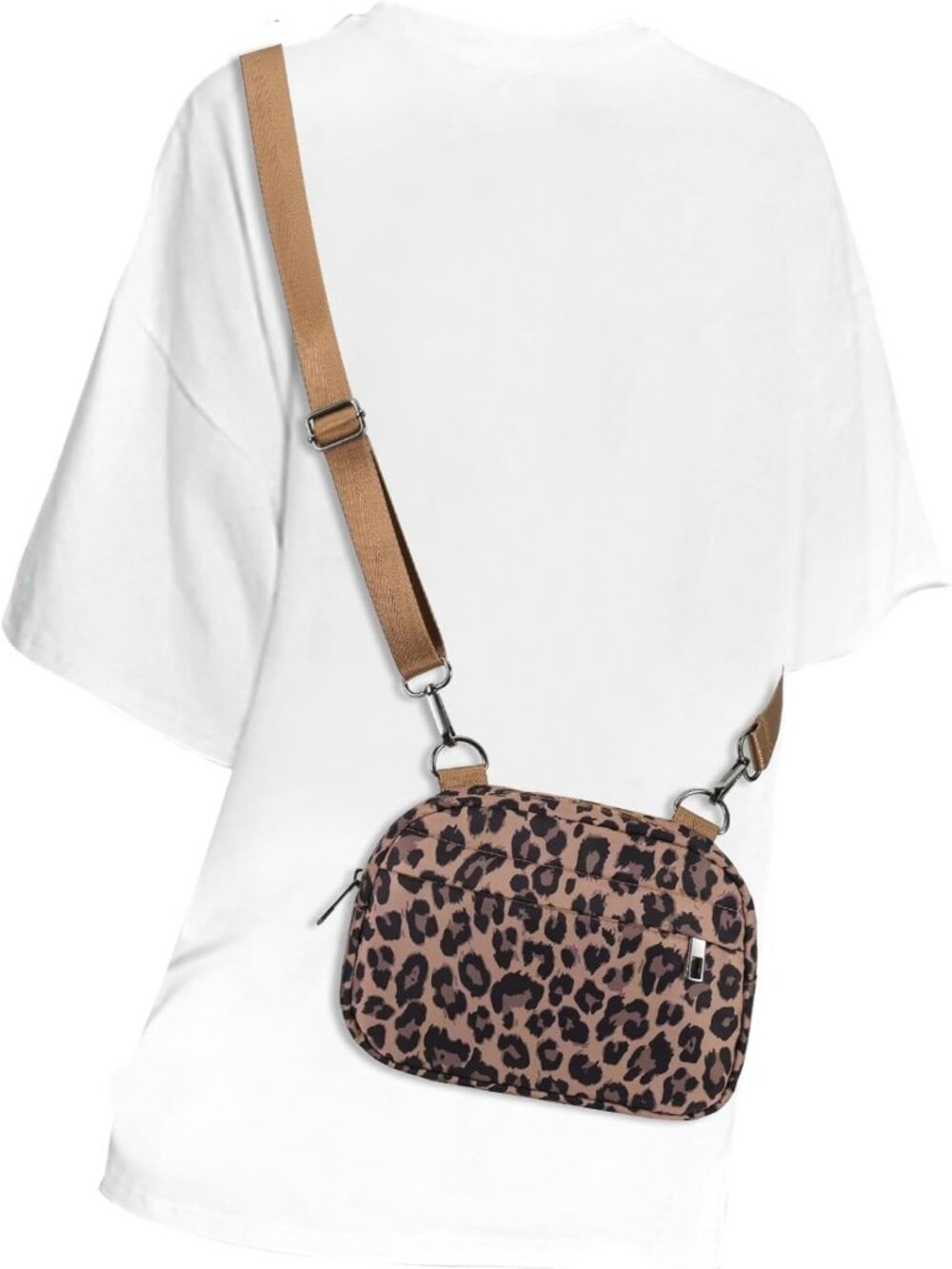 Women's Leopard Crossbody Belt Bag Fanny Pack Purse With Adjustable Strap